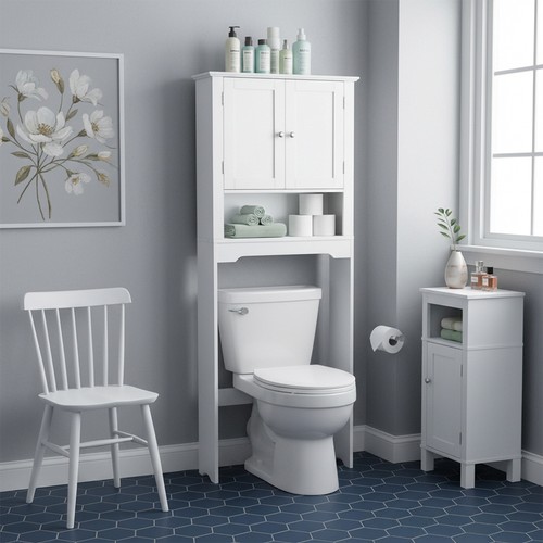 White over toilet storage - over,