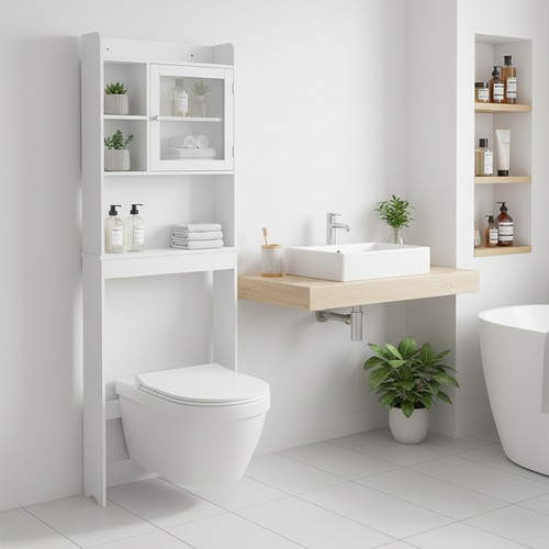 Over the toilet - over,